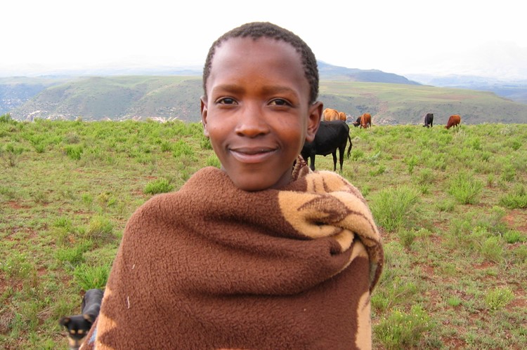 Jonge herder in Lesotho - Zuid-Afrika